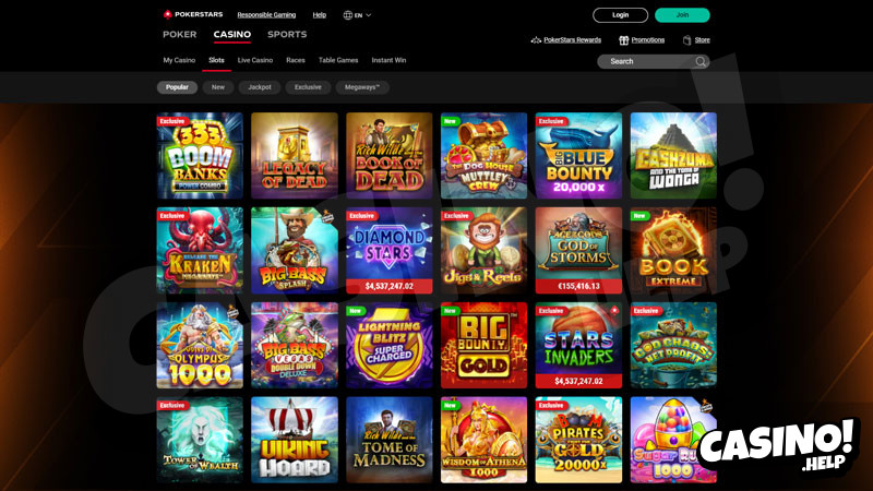 pokerstars slots screenshot