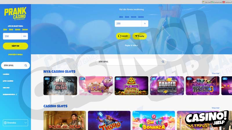 prank-casino lobby screenshot