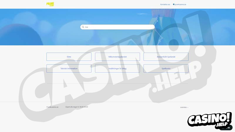 prank-casino support screenshot