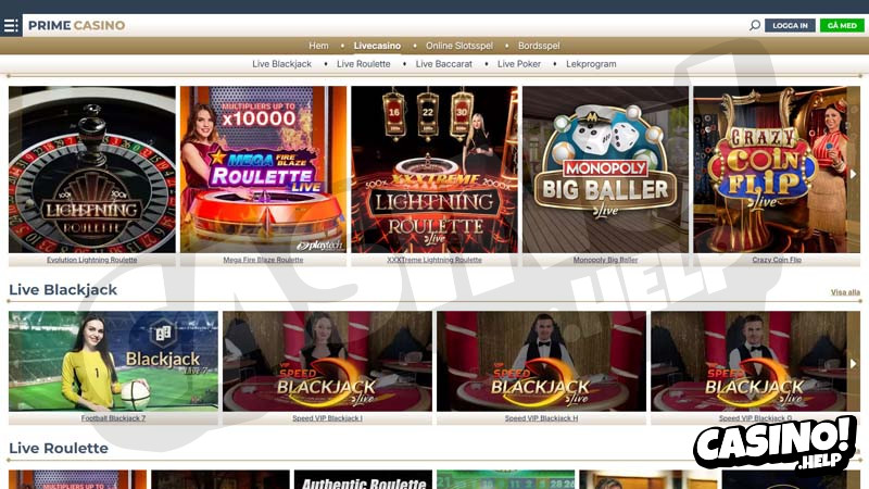 prime-casino live screenshot