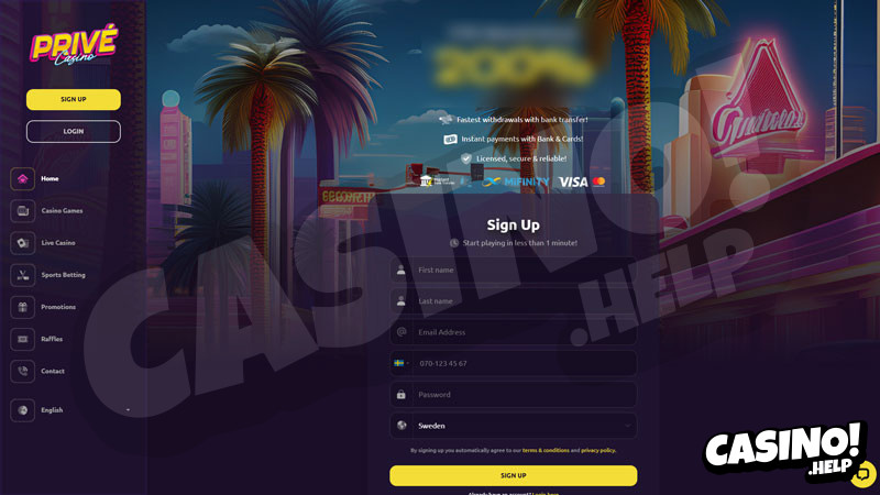 privecasino lobby screenshot