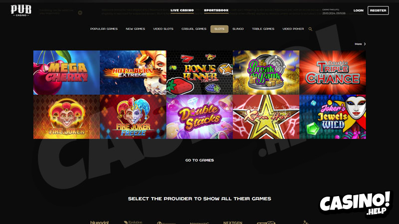 pub-casino slots screenshot