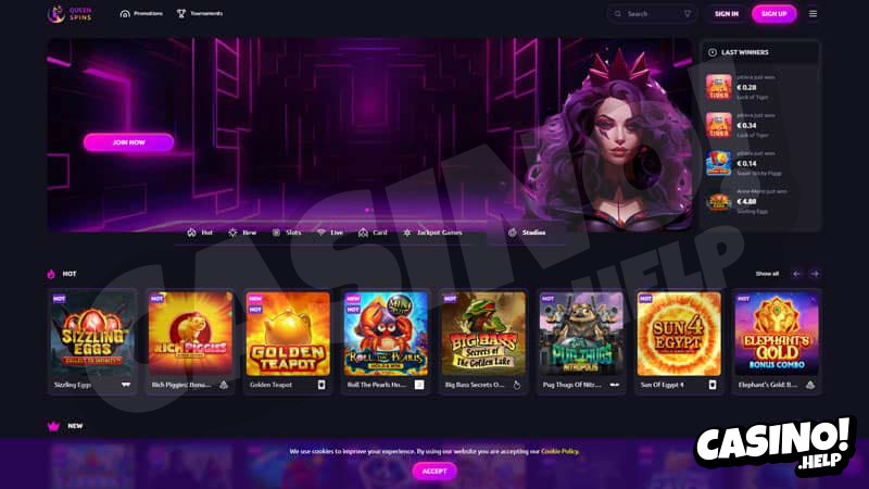 Thumbnail queenspins lobby