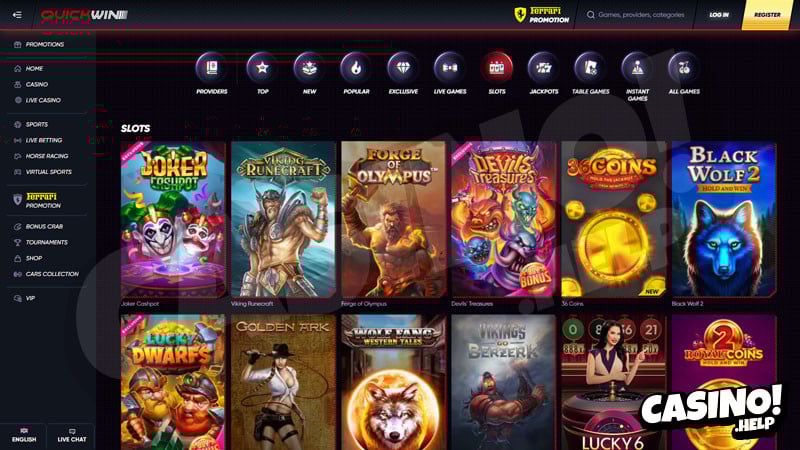 Thumbnail quickwin slots