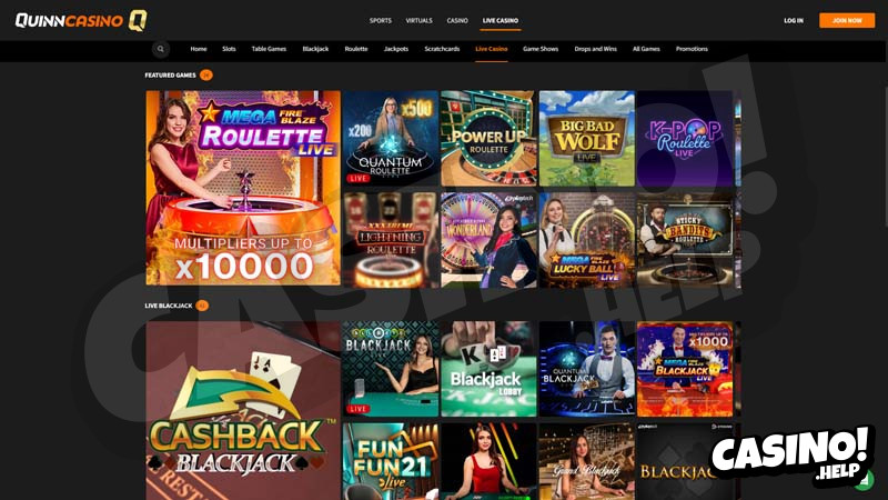 quinnbet live screenshot