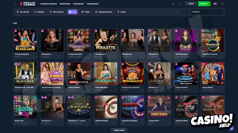 rebellion-casino live screenshot