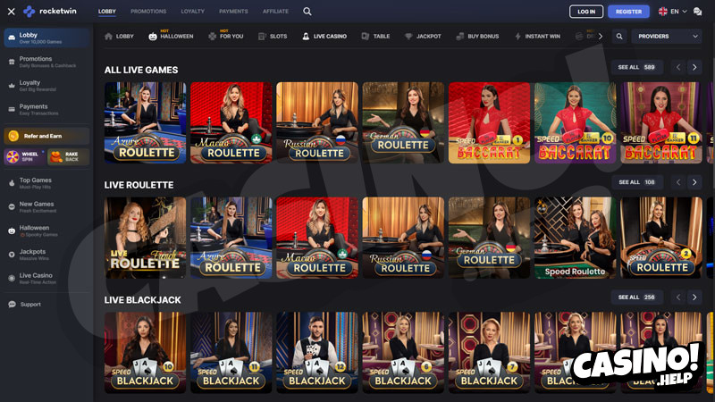 rocketwin live screenshot