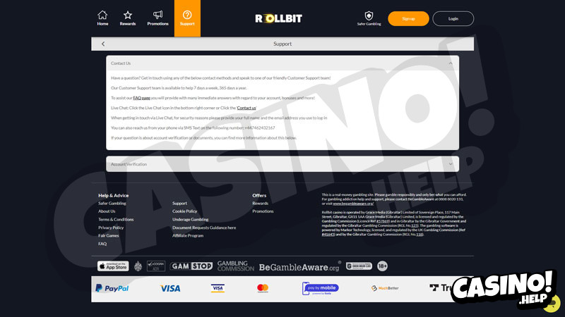 Thumbnail rollbit support