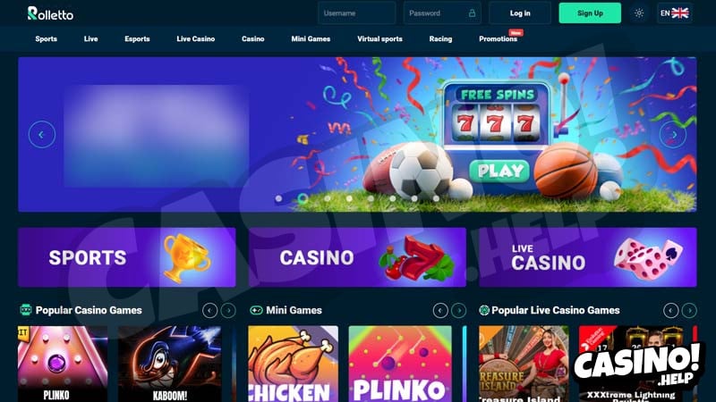 rolletto lobby screenshot