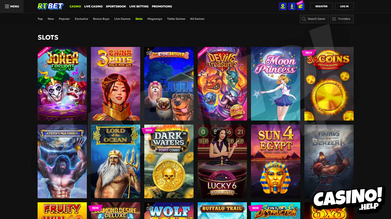 rtbet slots screenshot