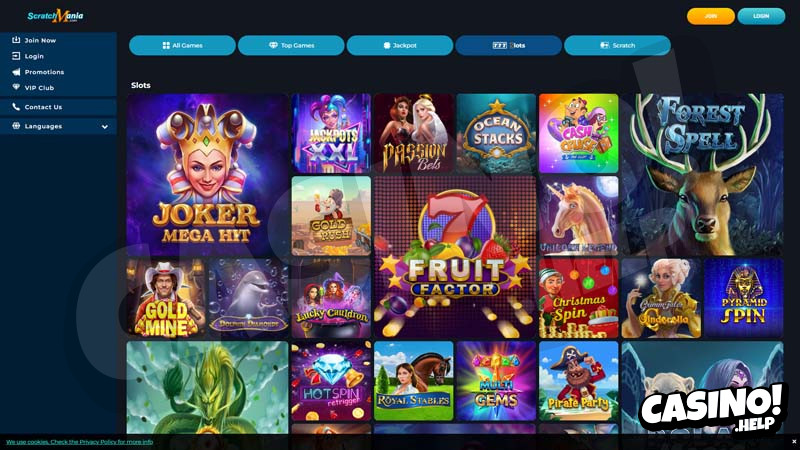 scratchmania-casino slots screenshot
