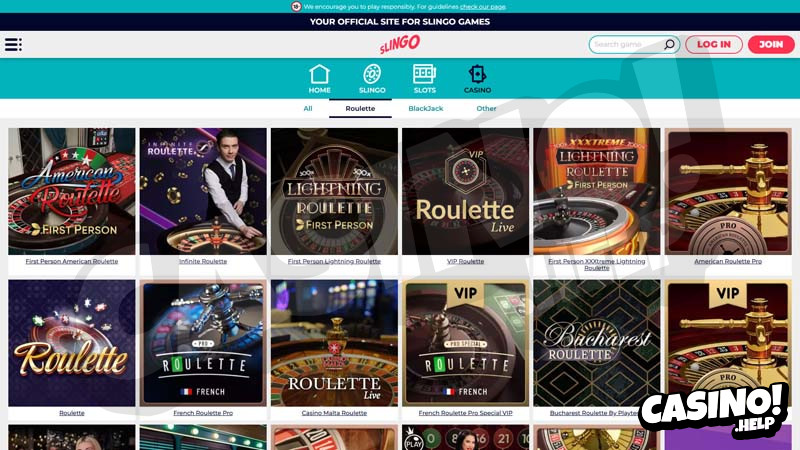 slingo-casino live screenshot