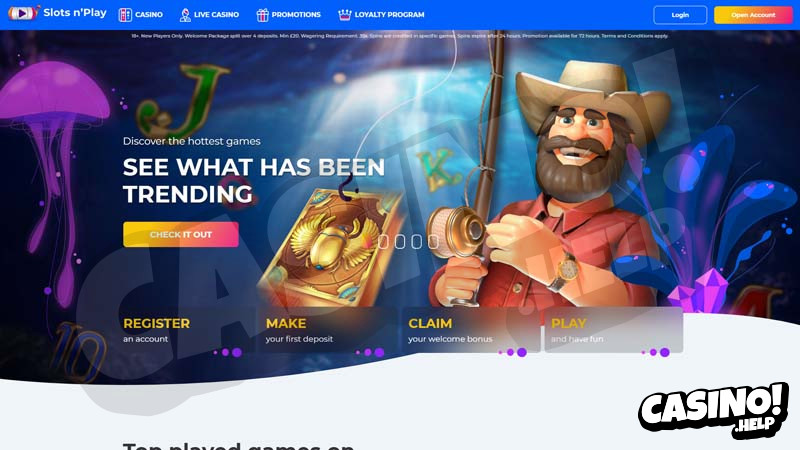 slotsnplay lobby screenshot