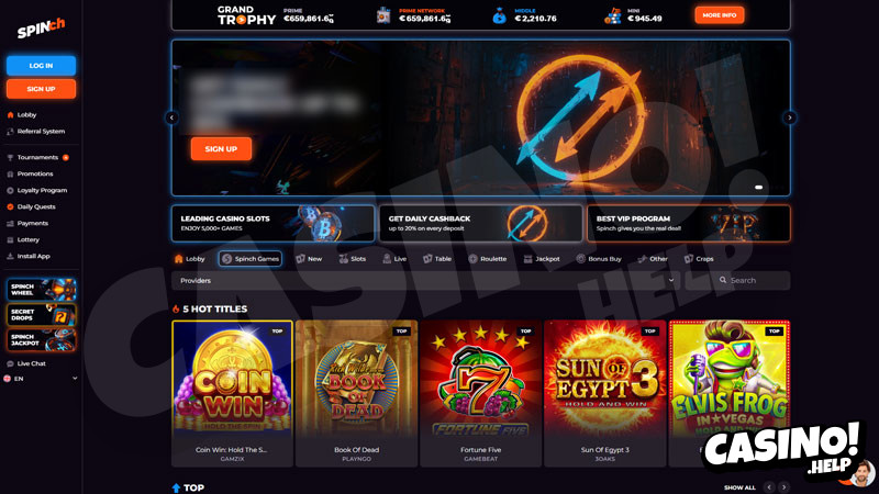 spinch lobby screenshot