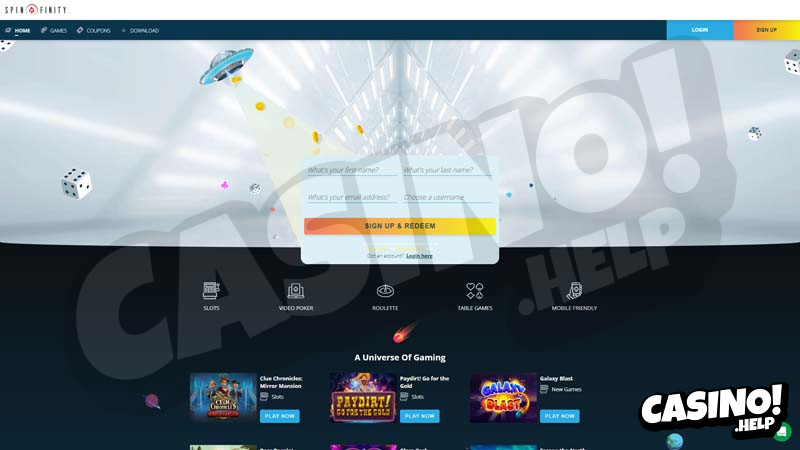 spinfinity lobby screenshot