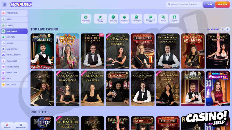 spinrollz live screenshot