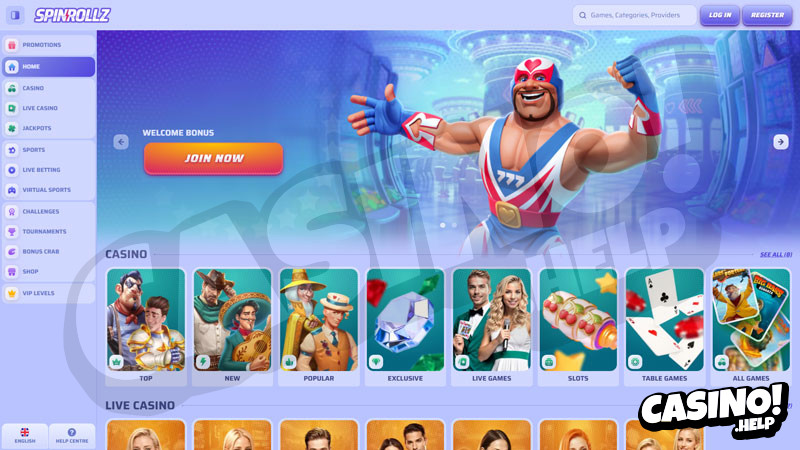 spinrollz lobby screenshot