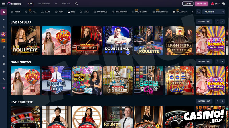 spinspace live screenshot