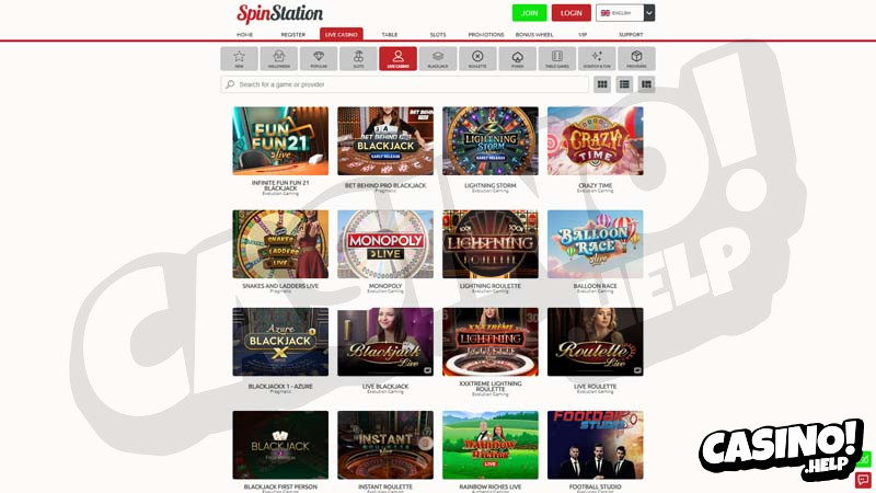 spinstation-x-casino live screenshot
