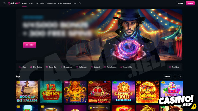 spinsup lobby screenshot