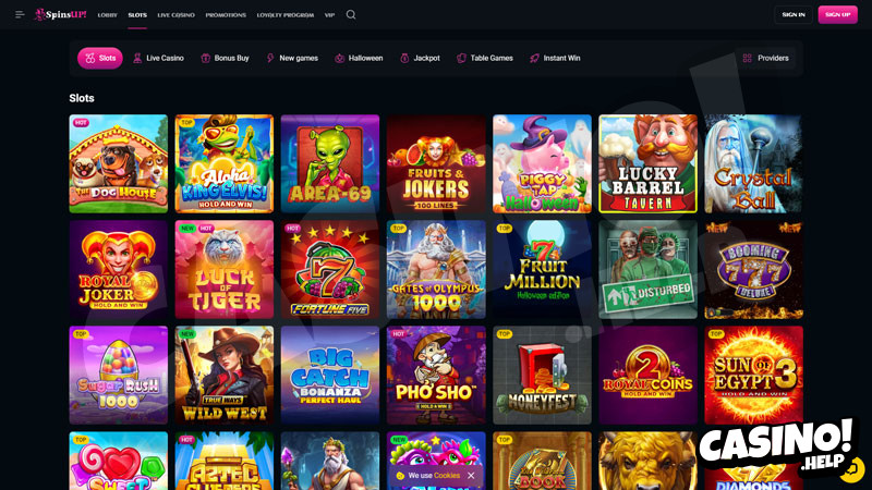 spinsup slots screenshot
