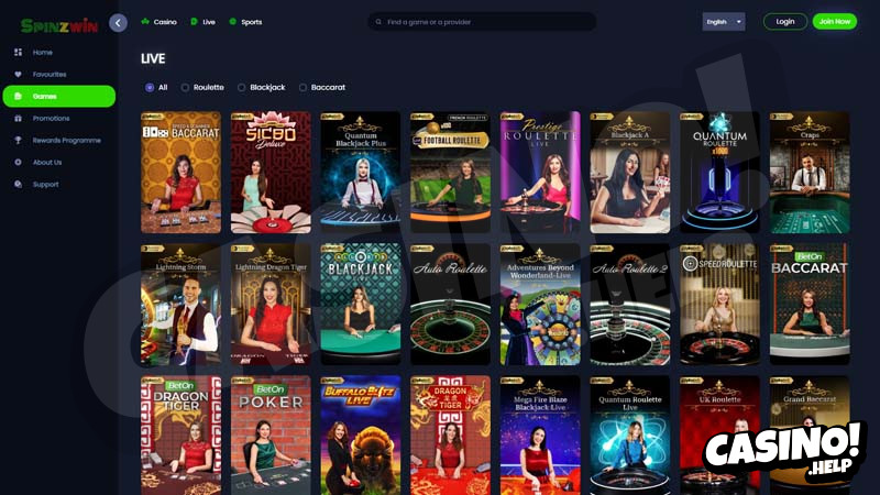 spinzwin-casino live screenshot