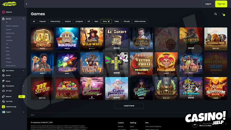 starzino slots screenshot