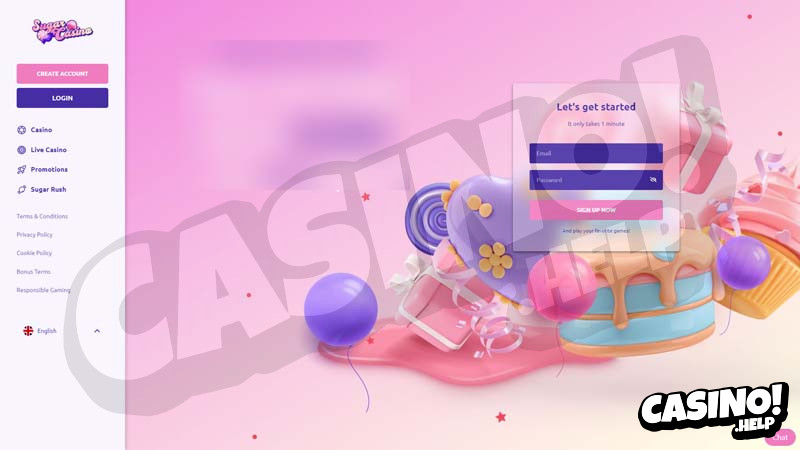 sugarcasino lobby screenshot