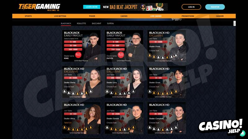 tigergaming live screenshot