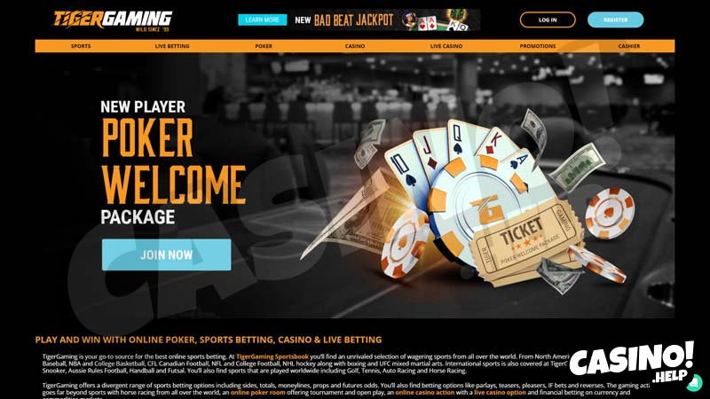 tigergaming lobby screenshot