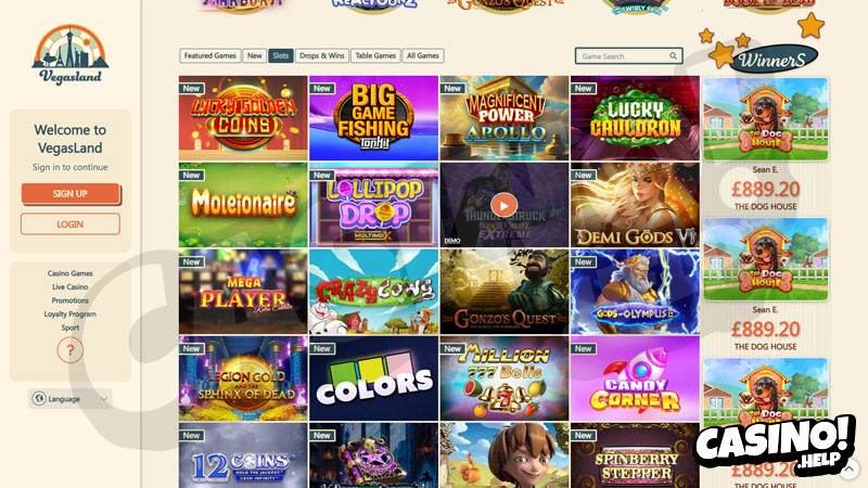 vegasland slots screenshot