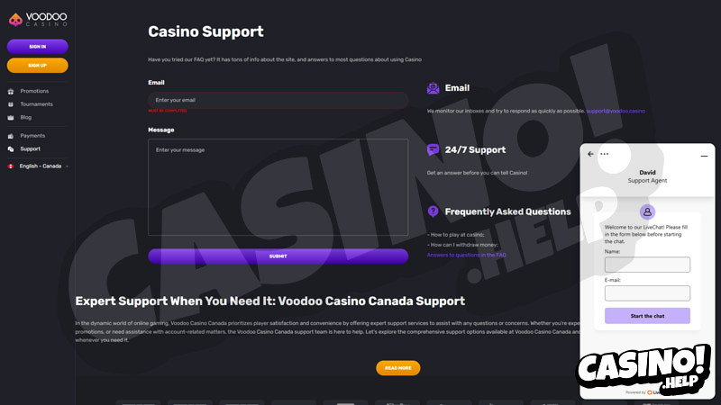 Thumbnail voodoo-casino support