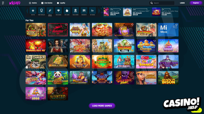 wasino slots screenshot