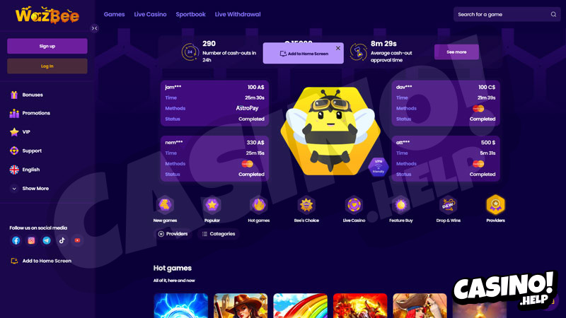 wazbee lobby screenshot