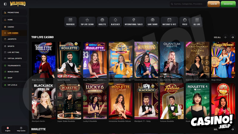 wildsino live screenshot