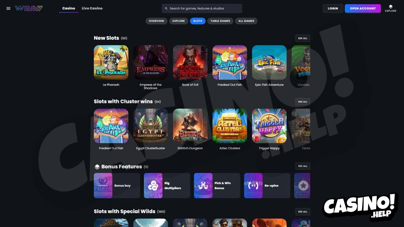 winny slots screenshot
