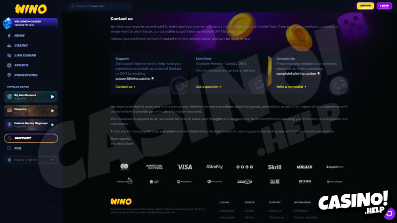 Thumbnail wino support
