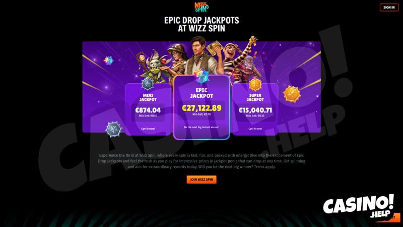 Thumbnail wizz-spin slots