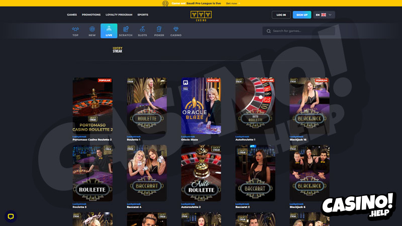yyy-casino live screenshot