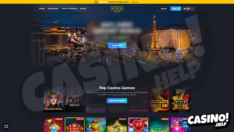 yyy-casino lobby screenshot