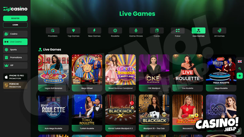 zipcasino live screenshot